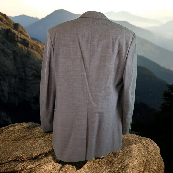 Brooks Brothers Men's 42L Blue Check 97% Wool Blazer Sport Coat & Tie 12629 - Picture 3 of 8